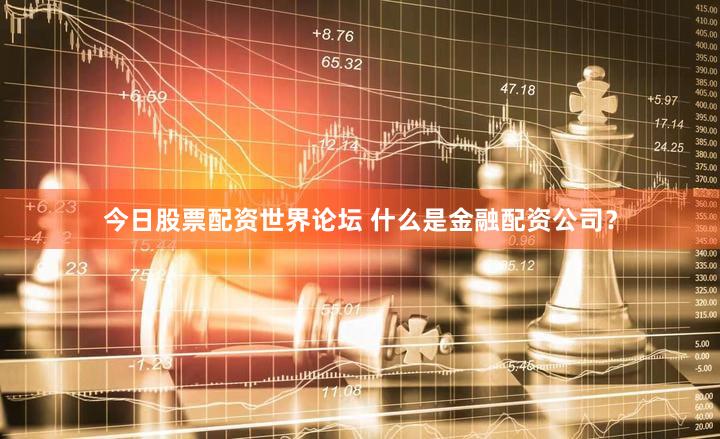 今日股票配资世界论坛 什么是金融配资公司？