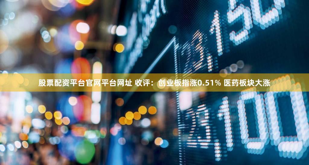 股票配资平台官网平台网址 收评：创业板指涨0.51% 医药板块大涨