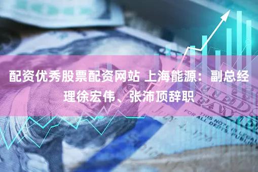 配资优秀股票配资网站 上海能源：副总经理徐宏伟、张沛顶辞职