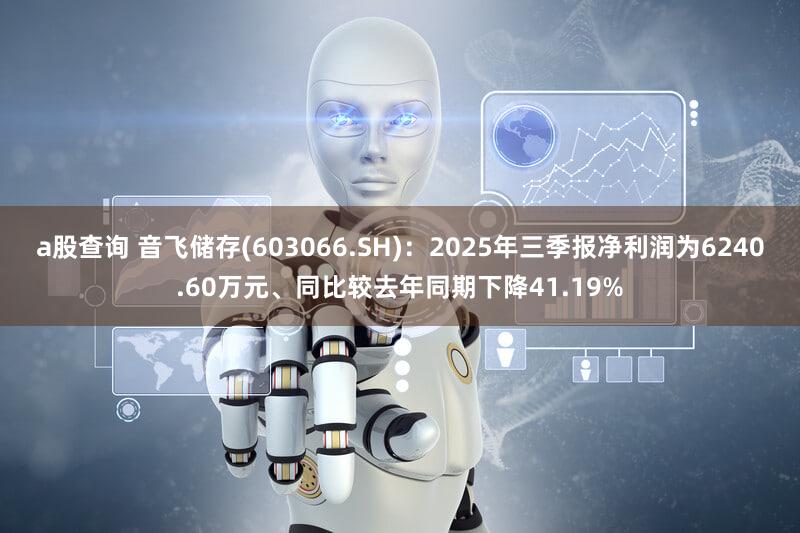 a股查询 音飞储存(603066.SH)：2025年三季报净利润为6240.60万元、同比较去年同期下降41.19%