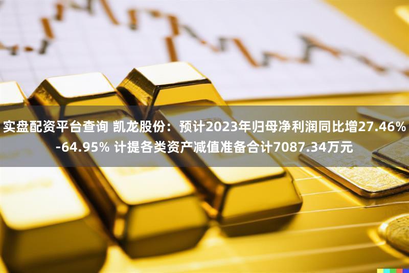 实盘配资平台查询 凯龙股份：预计2023年归母净利润同比增27.46%-64.95% 计提各类资产减值准备合计7087.34万元