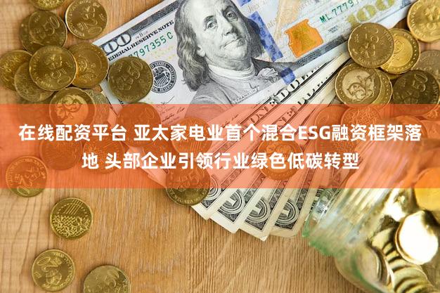 在线配资平台 亚太家电业首个混合ESG融资框架落地 头部企业引领行业绿色低碳转型